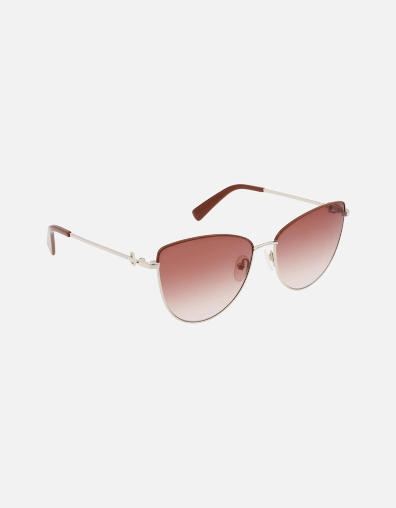 Metal Bracelet Watch with UV Filter Women - Gold Sunglasses