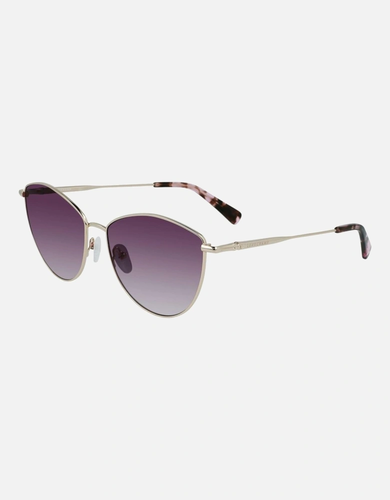 Metal Bracelet Watch with Purple Glass Women - Gold Sunglasses