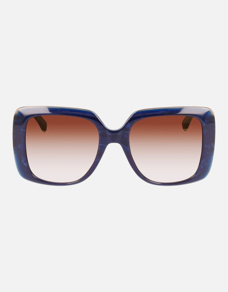 Acetate Bracelet Watch with Blue Dial Women Sunglasses