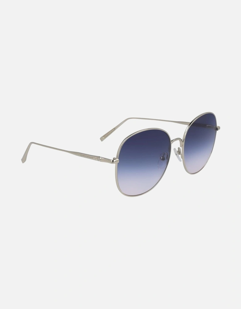 Metal Bracelet Watch with Gradient Blue Glass Women - Gold Sunglasses