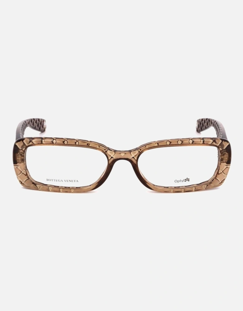 Transparent Dial Plastic Bracelet Watch Women - Brown Frames