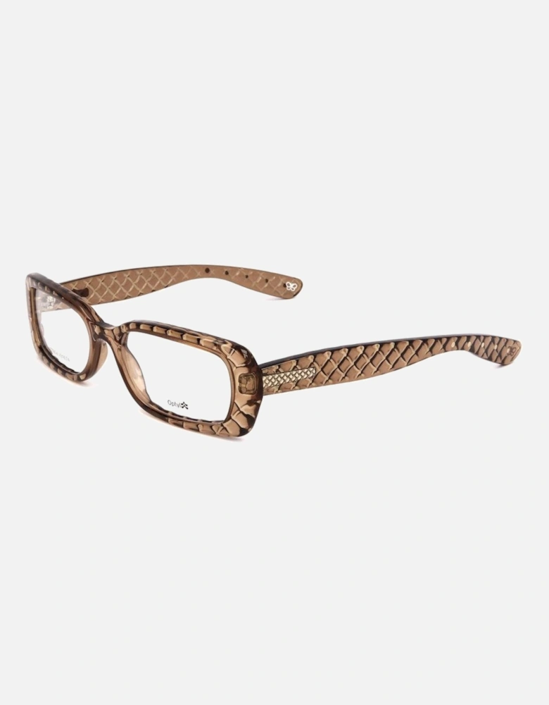 Transparent Dial Plastic Bracelet Watch Women - Brown Frames