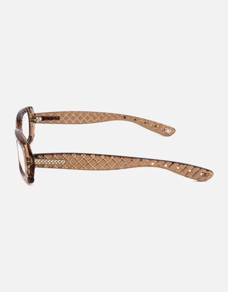 Transparent Dial Plastic Bracelet Watch Women - Brown Frames