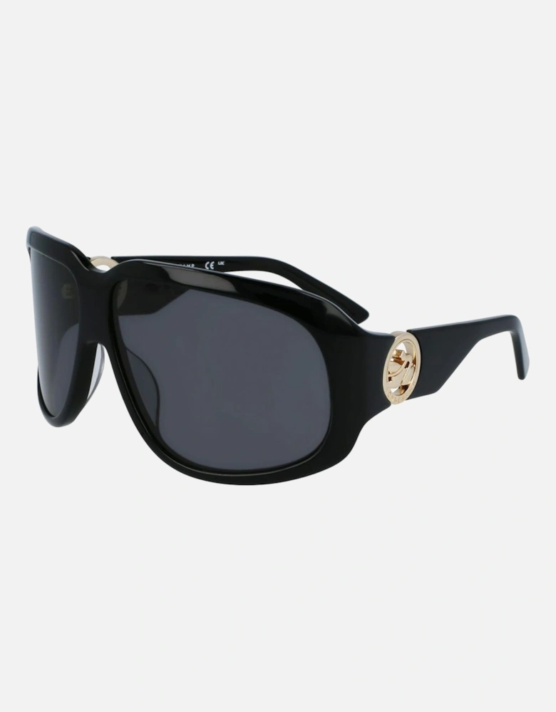 Acetate Bracelet Watch with Grey Glass Women - Black Sunglasses