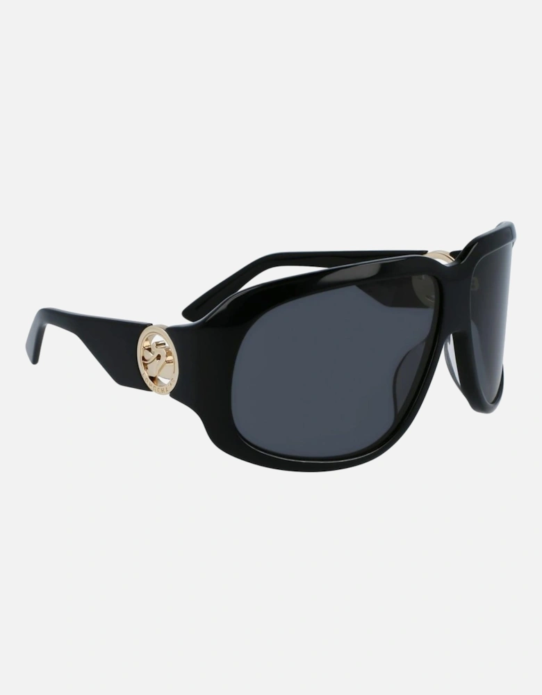 Acetate Bracelet Watch with Grey Glass Women - Black Sunglasses