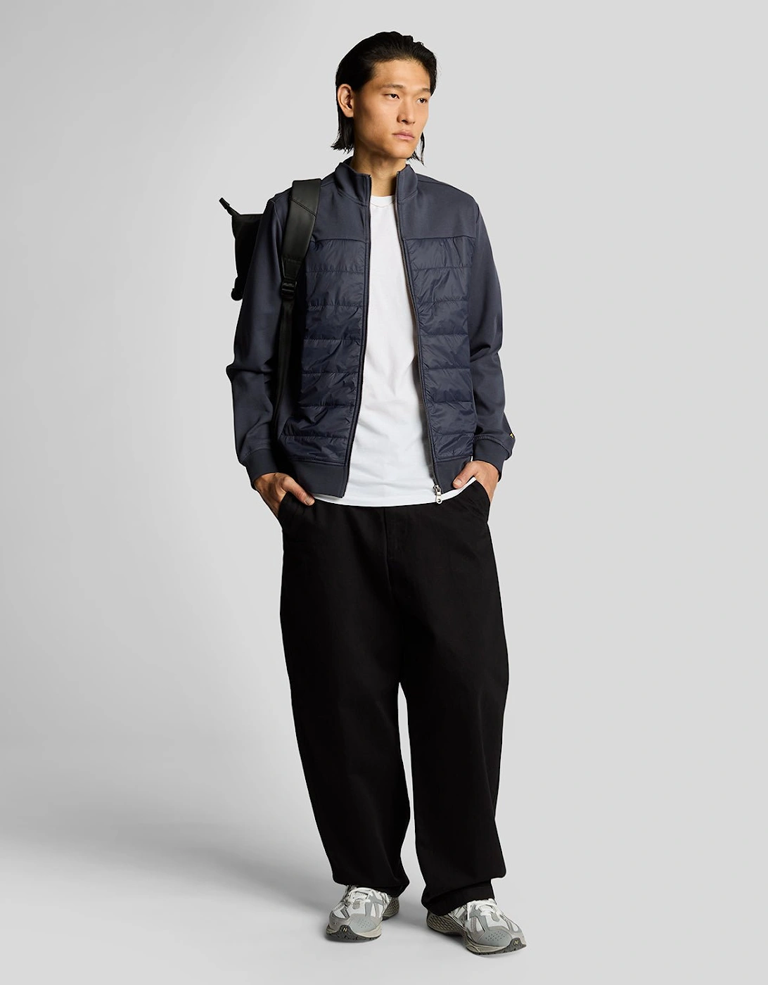 Interlock Hybrid Panelled Bomber Jacket