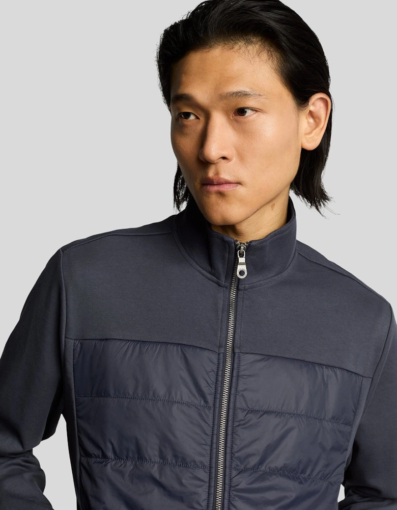 Interlock Hybrid Panelled Bomber Jacket