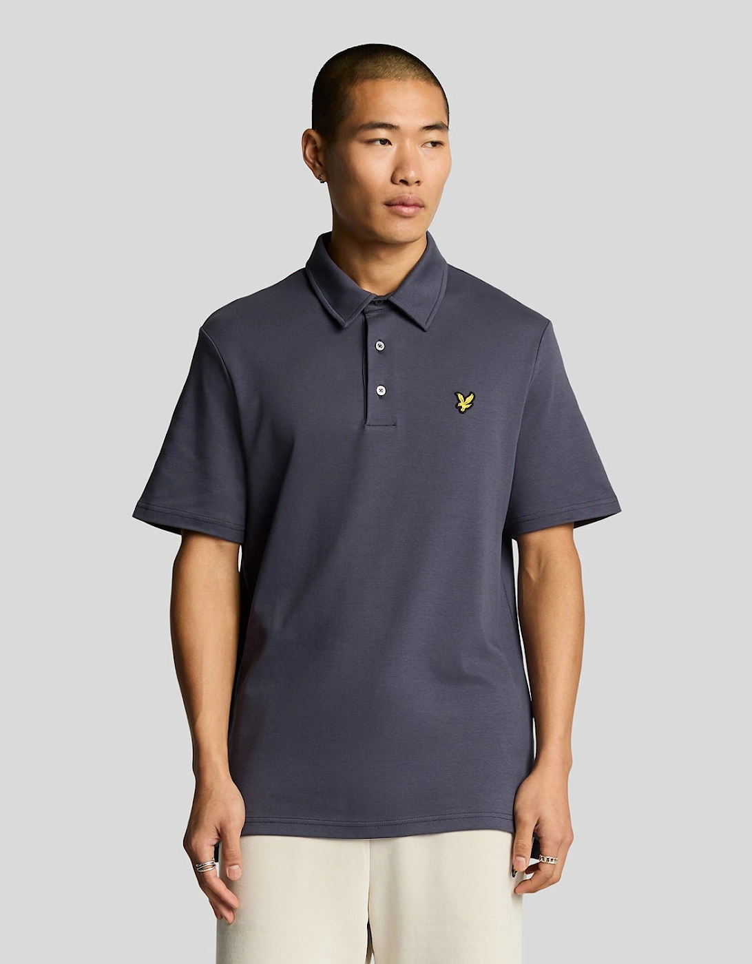 Lyle And Scott Men's Interlock Polo Shirt - Navy - Size: 40