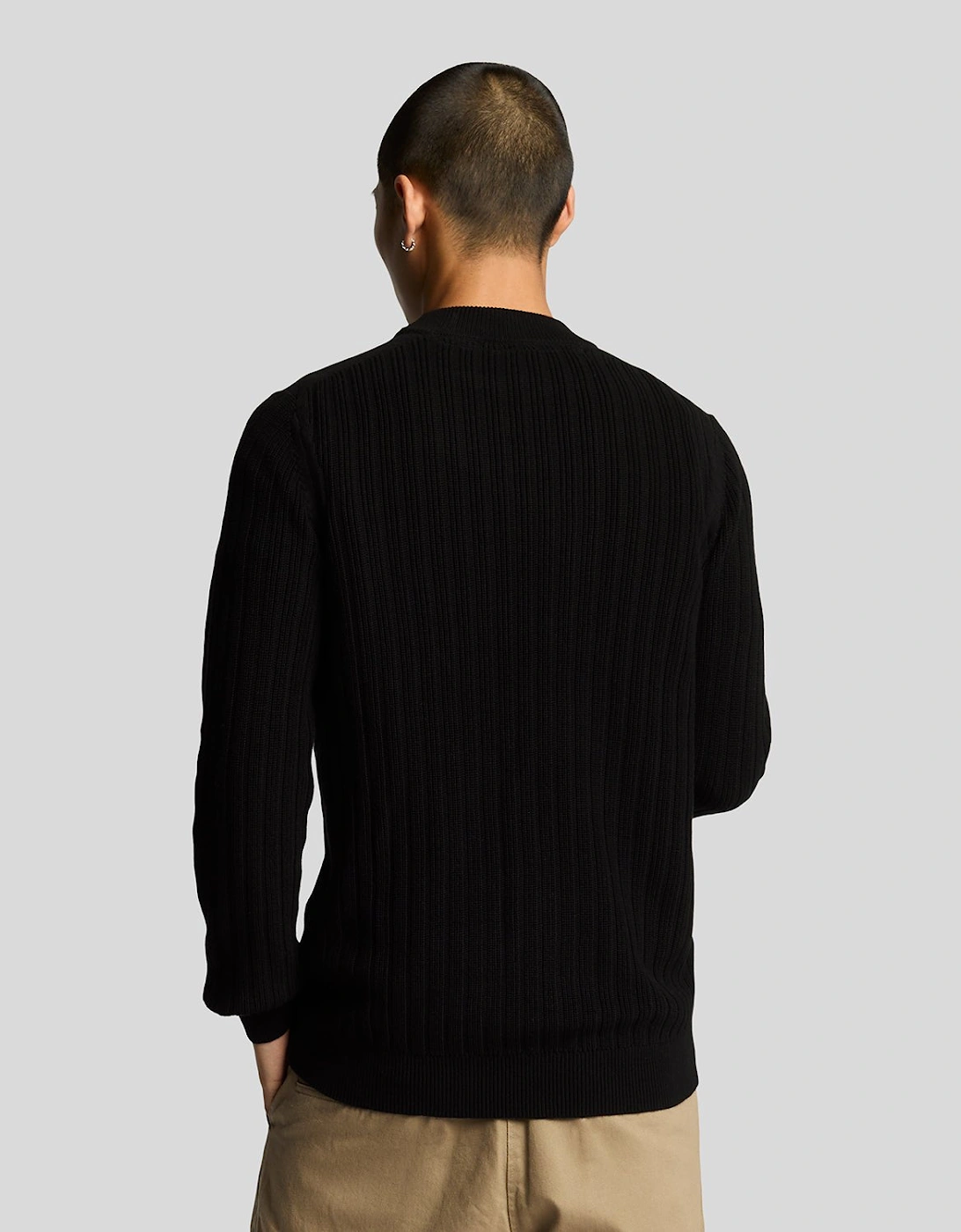 Ribbed Mock Neck Jumper