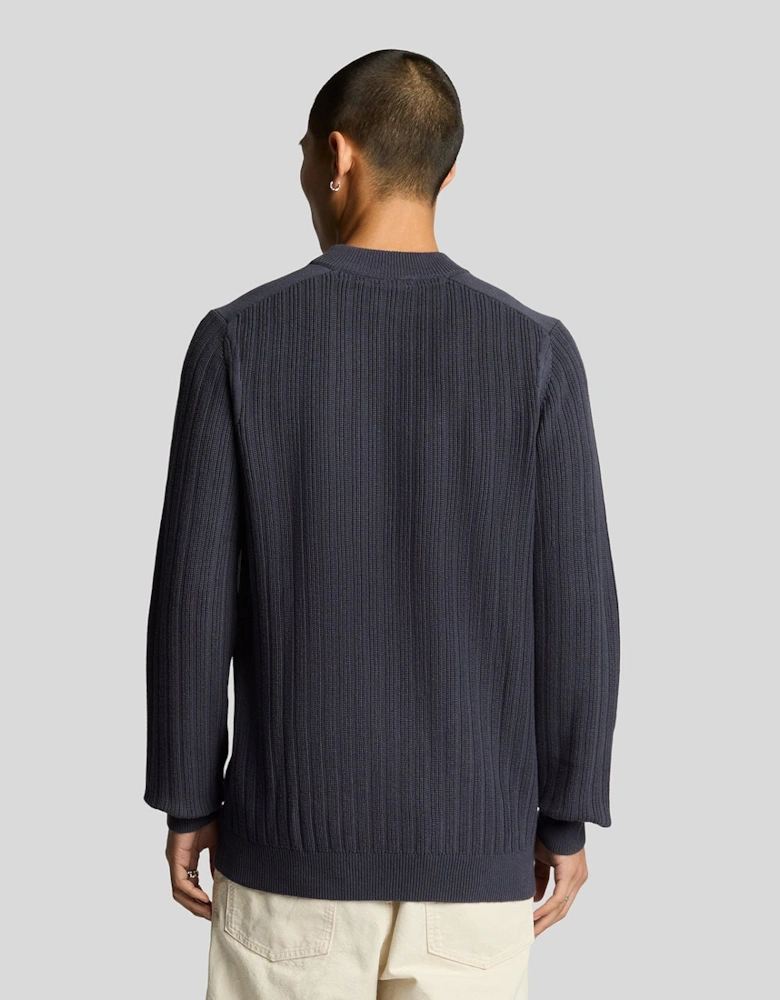 Ribbed Mock Neck Jumper