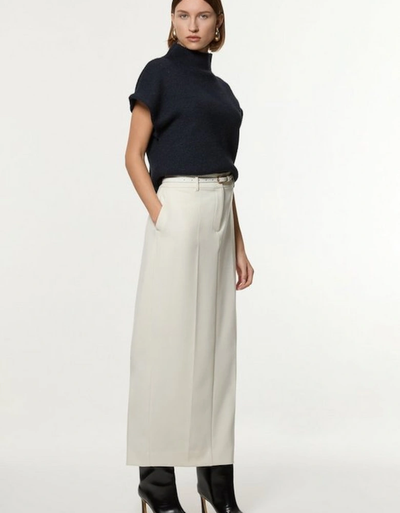 Compact Stretch Essential Tailored Maxi Skirt