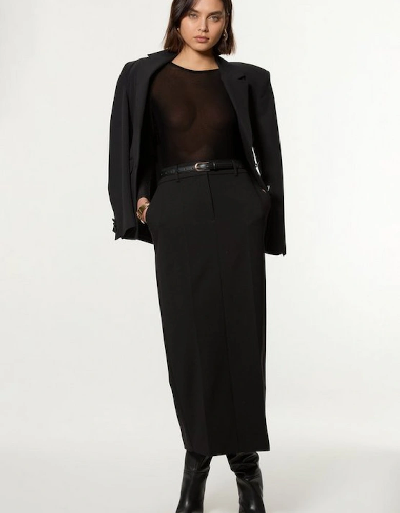 Compact Stretch Essential Tailored Maxi Skirt