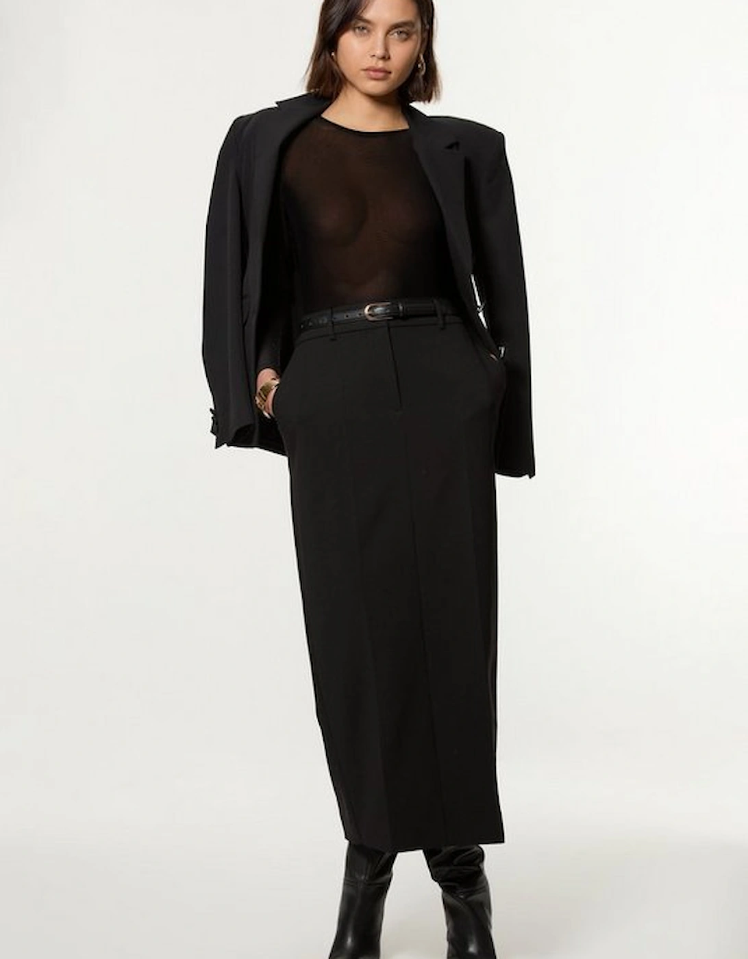 Compact Stretch Essential Tailored Maxi Skirt, 5 of 4