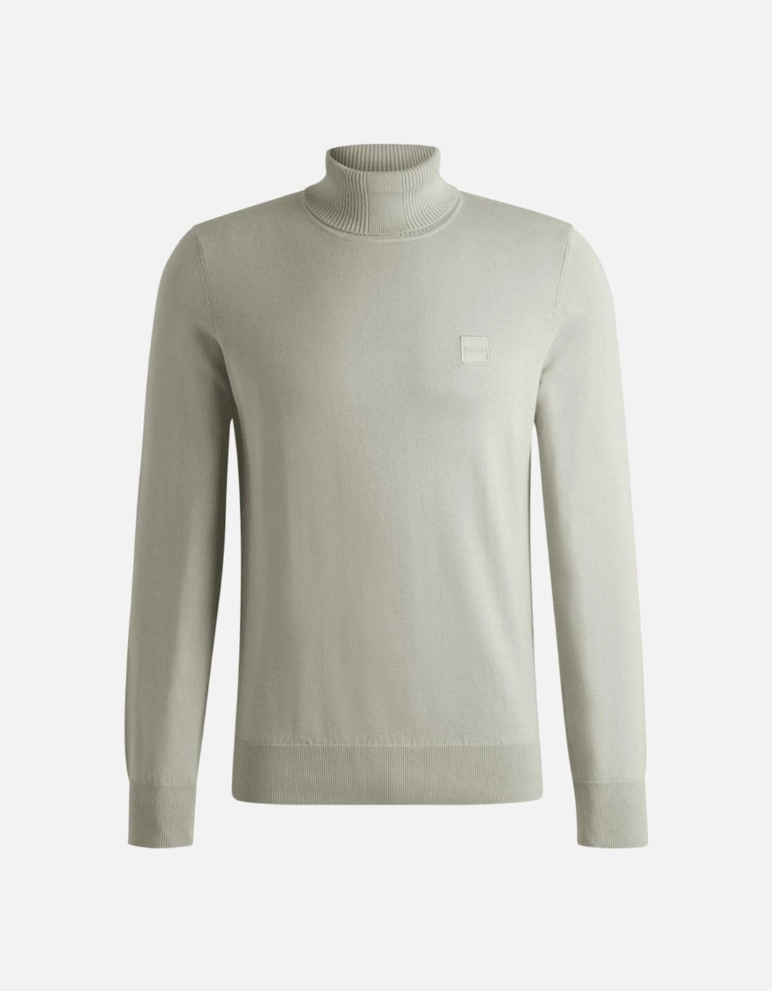 Avac Embroidered Logo Beige Turtle Neck Jumper, 3 of 2