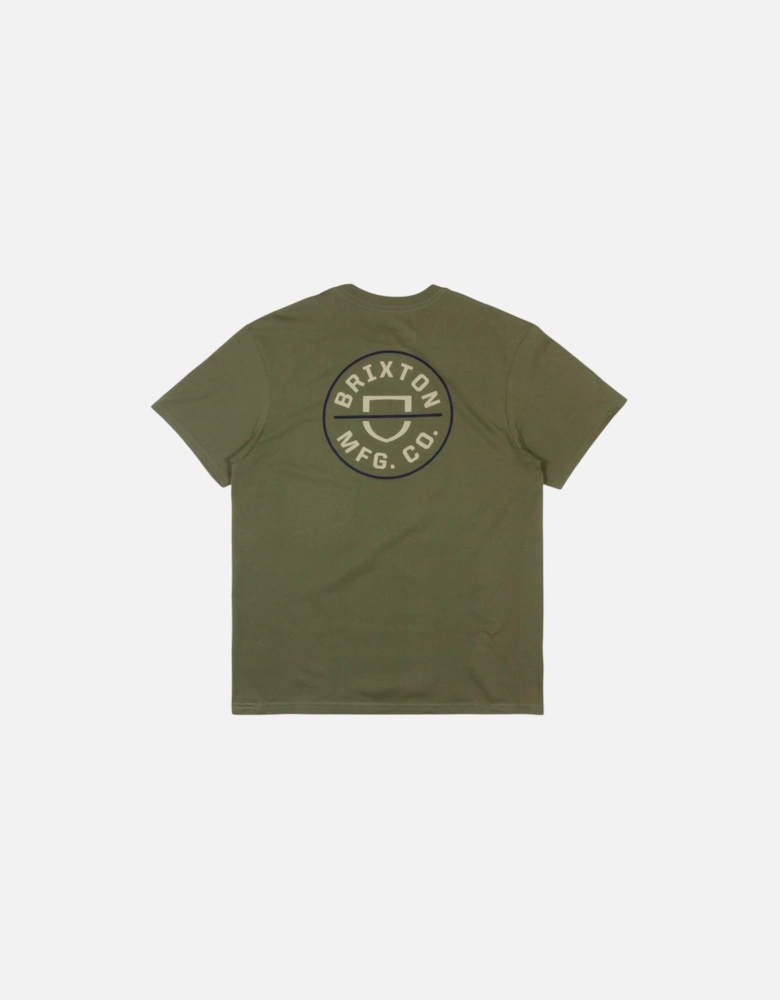 Crest II T-Shirt - Ivy Green/Sand/Navy