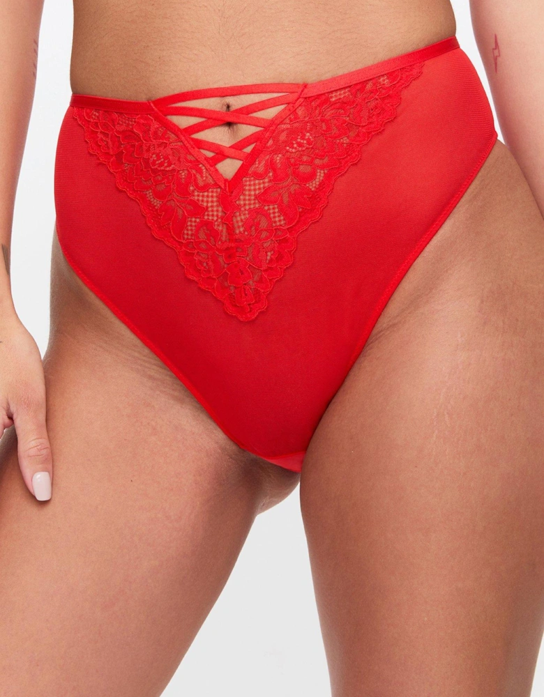 Sweet Surrender High Waist Brazilian - Red