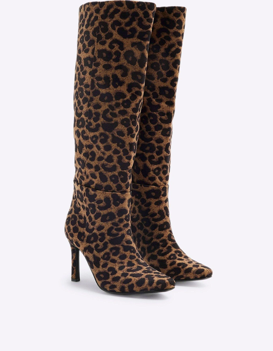 Velvet High Leg Boot - Beige