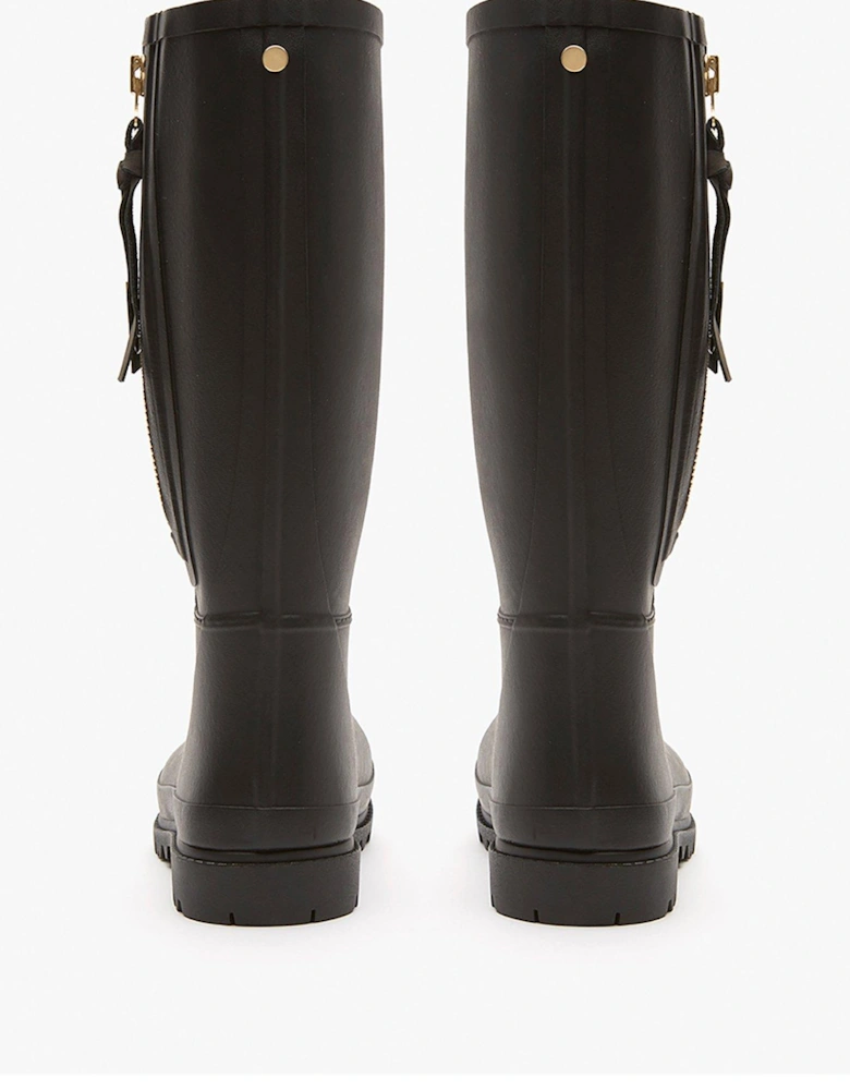 April Zip Detail Wellies - Black 