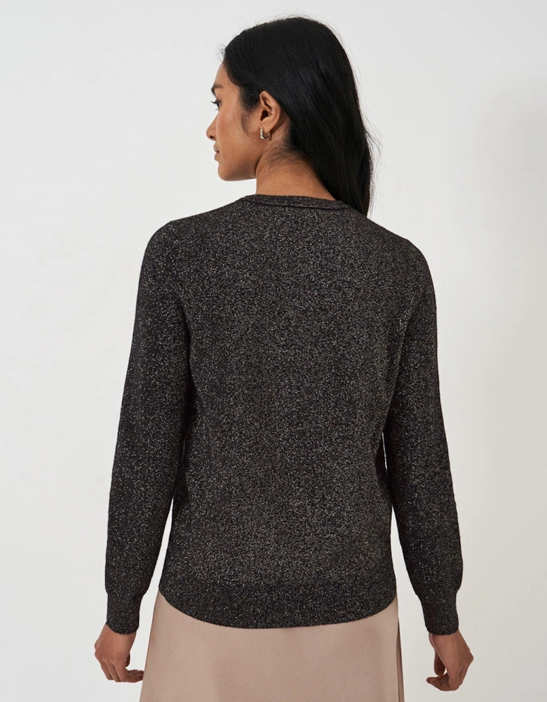 Lula Knitted Crewneck Jumper - Black