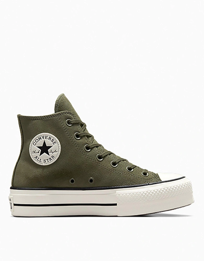 Womens Crafted Color Chuck Taylor All Star Lift Trainers - Green