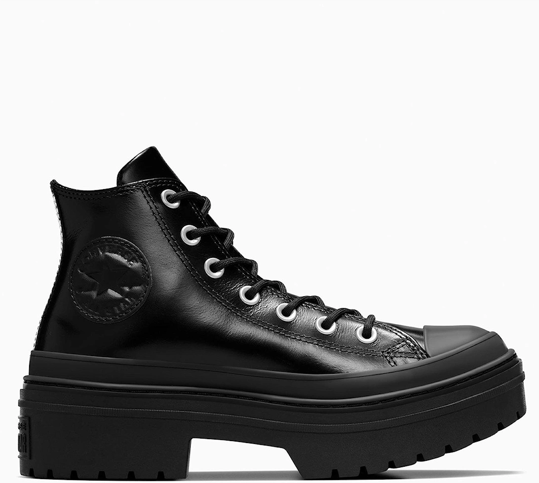 Womens Lux Chuck Taylor All Star Lugged Heel Trainers - Black, 6 of 5