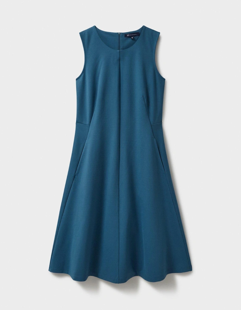 Eva Sleeveless Ponte Dress - Blue