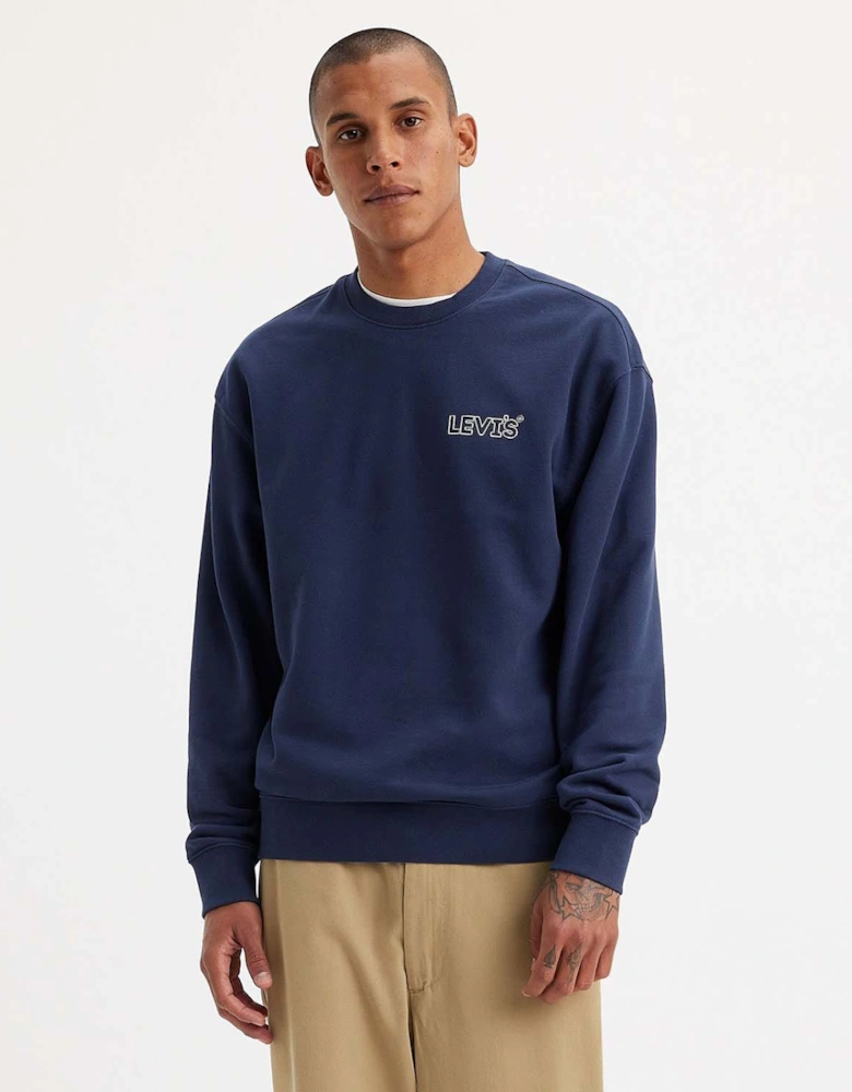 Relaxed Graphic Crew Neck Sweatshirt