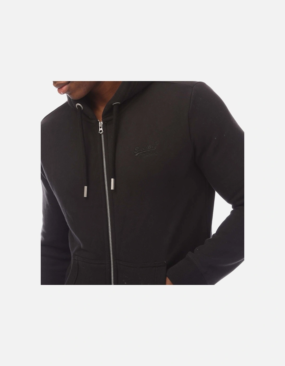 Vintage Logo Embroidered Zip Hoodie
