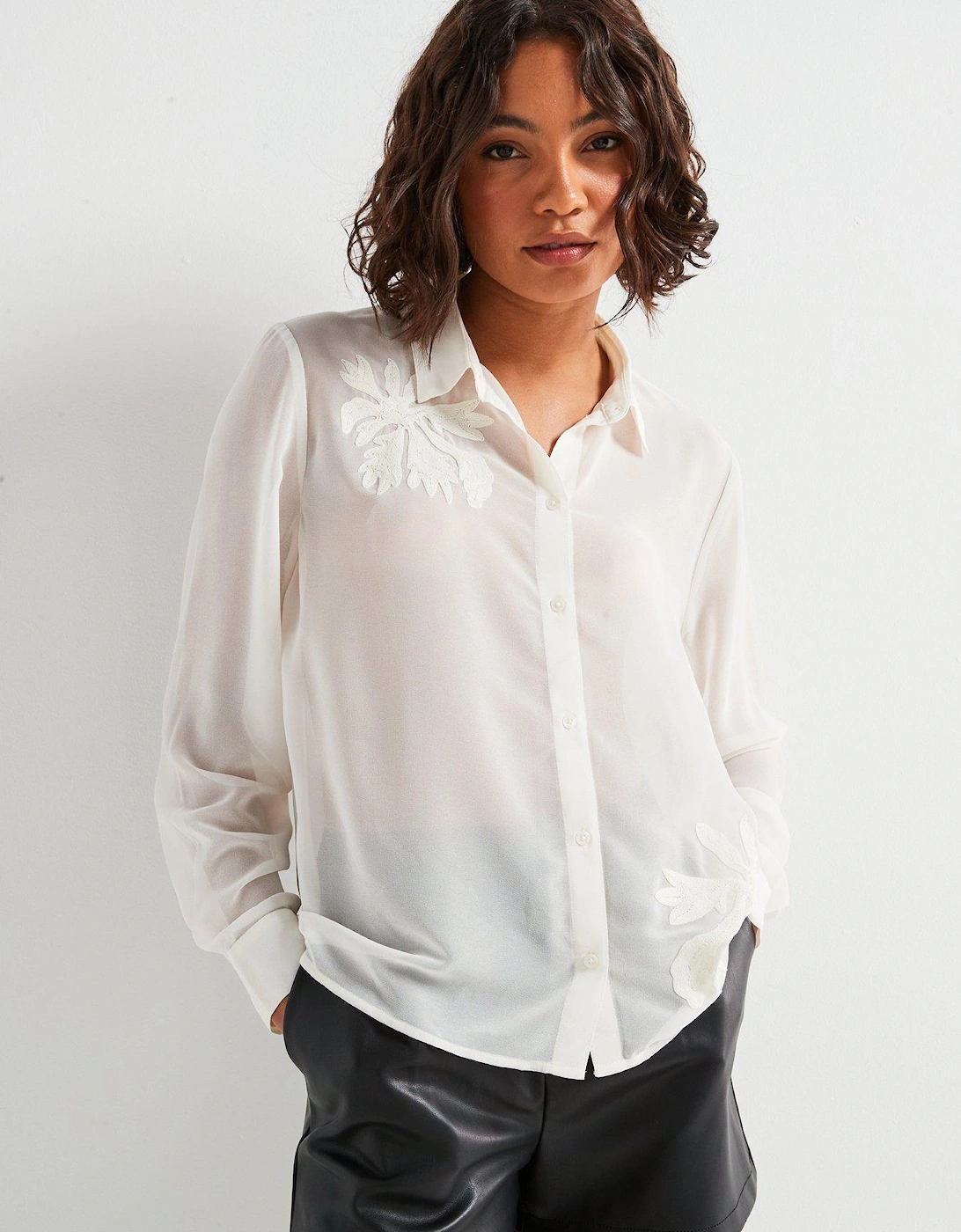 Embroidered Shirt - White