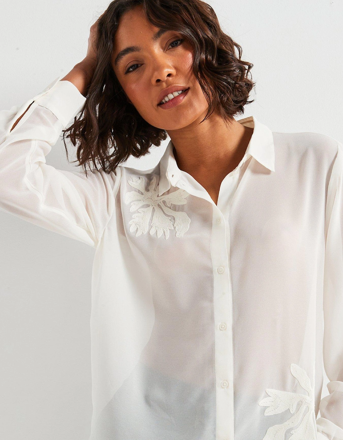 Embroidered Shirt - White