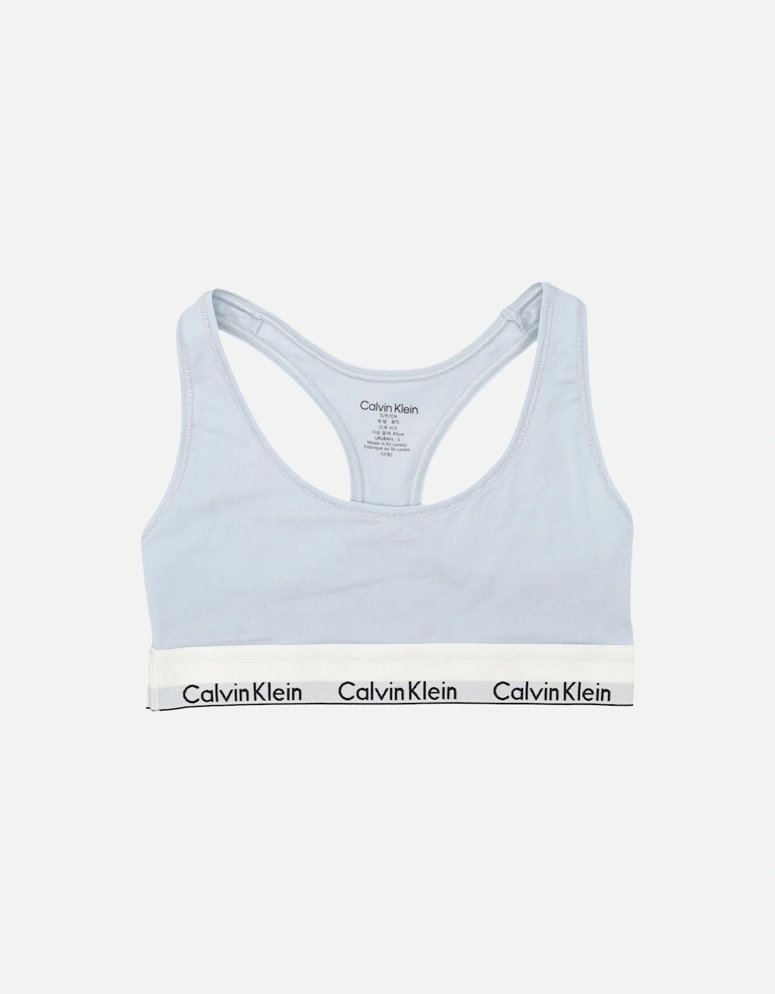 Calvin Klein Women's Modern Logo Unlined Bralette, Plein Air Blue - Size: 6