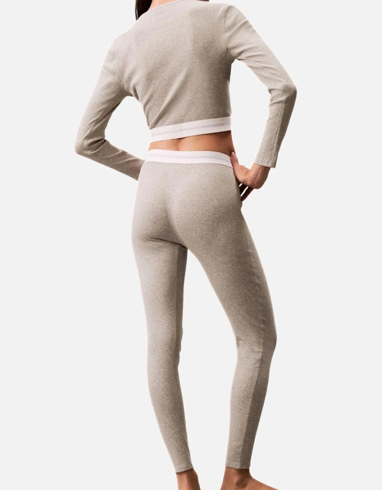 Women Modern Rib Leggings, Grey Heather