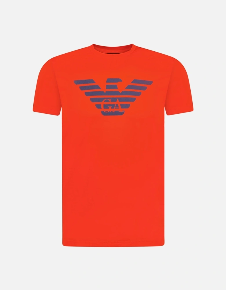 Eagle Logo Cotton T-Shirt Red