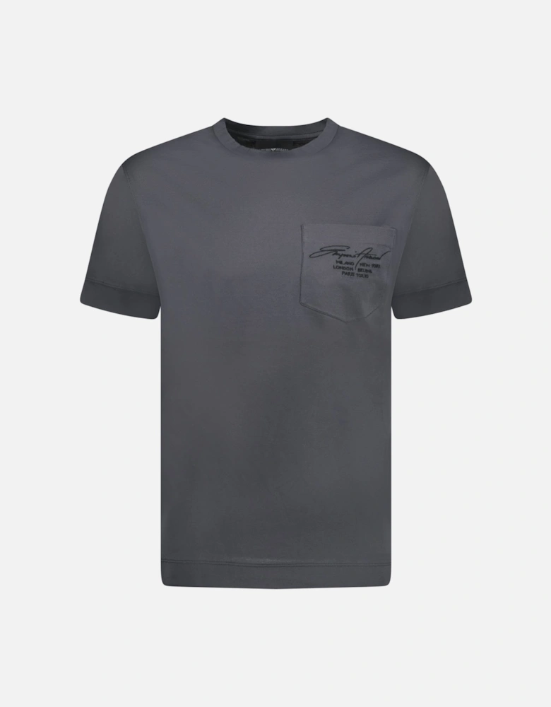 Signature Pocket Mercerised T-Shirt Grey