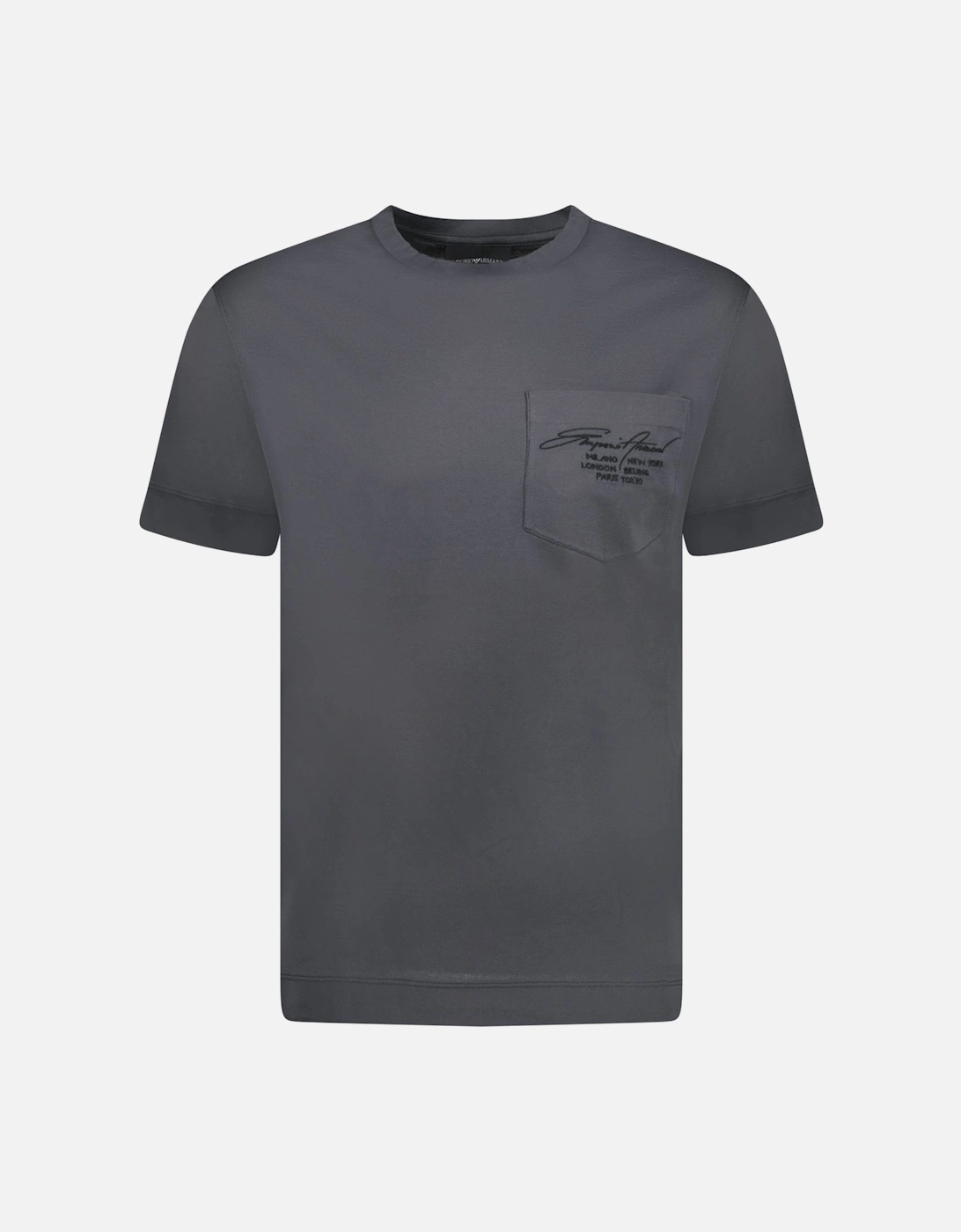 Signature Pocket Mercerised T-Shirt Grey, 3 of 2