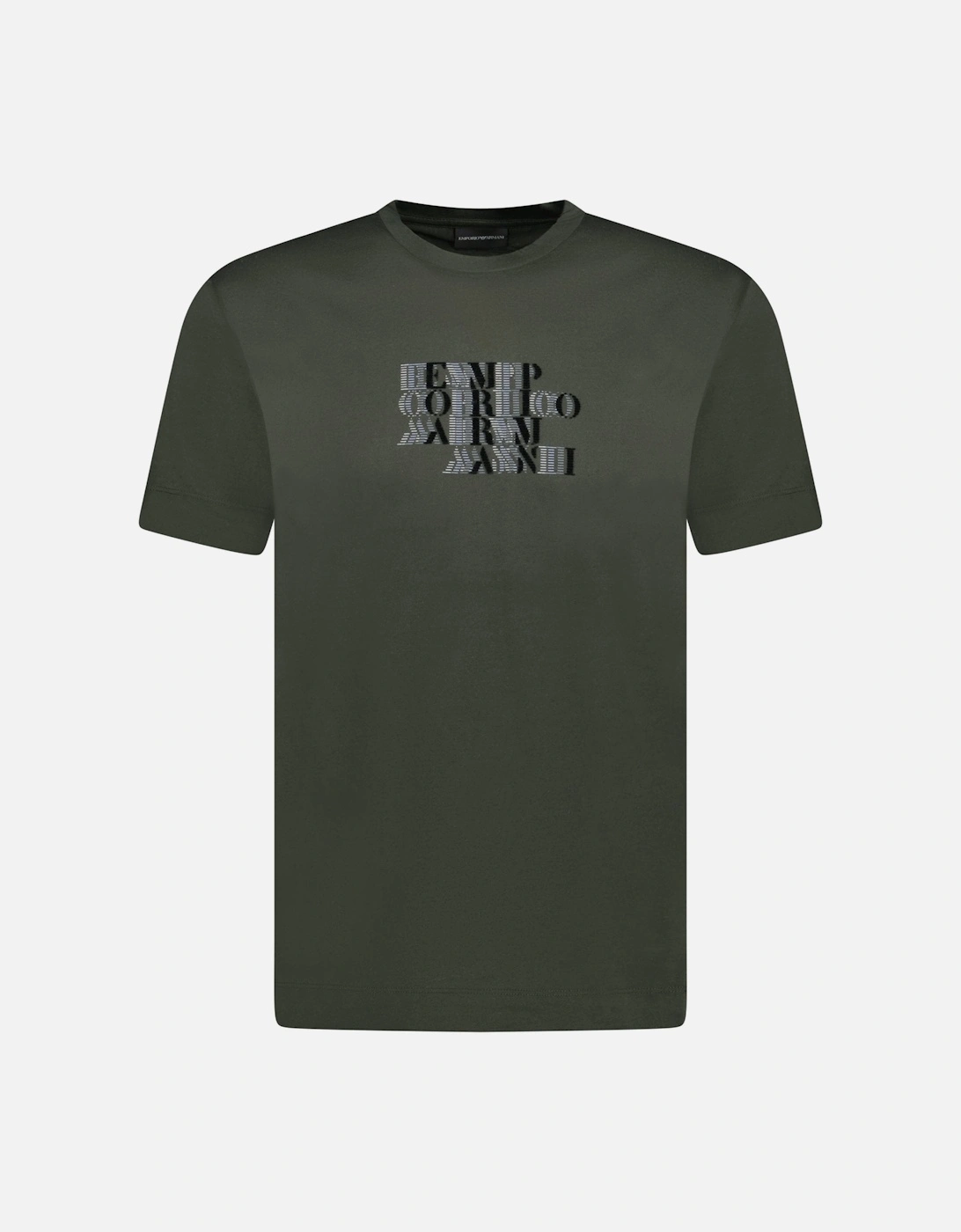 Velvet Writing Logo Mercerised T-Shirt Khaki Green, 3 of 2