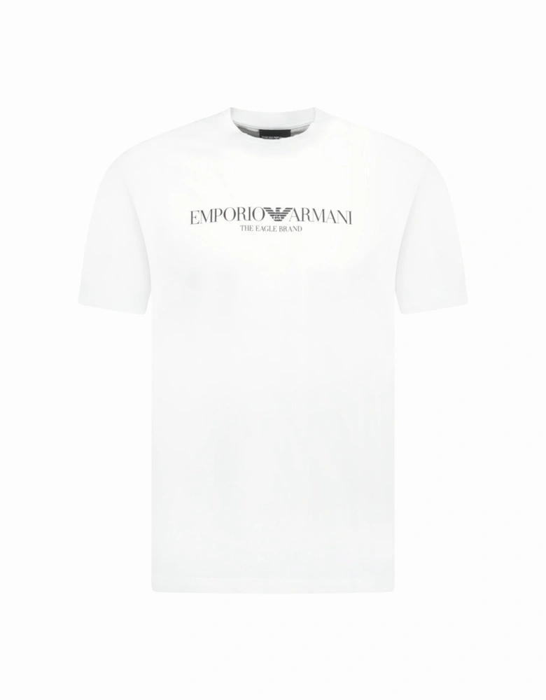 Logo Printed Cotton Jersey T-Shirt White