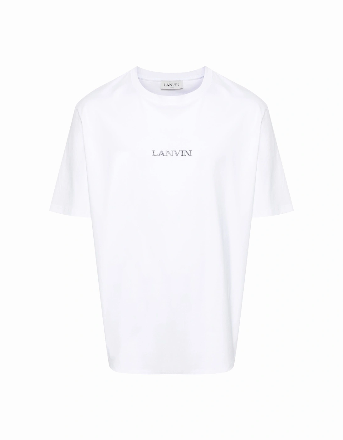 Embroidered Small Logo T-Shirt in White, 6 of 5