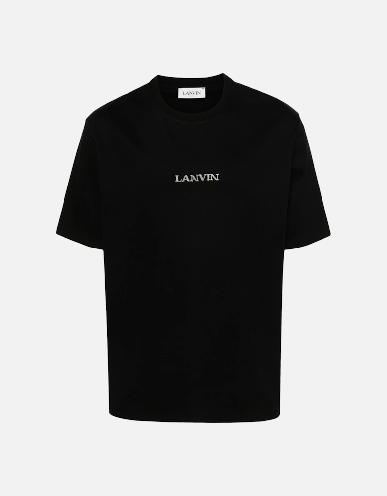 Embroidered Small Logo T-Shirt in Black