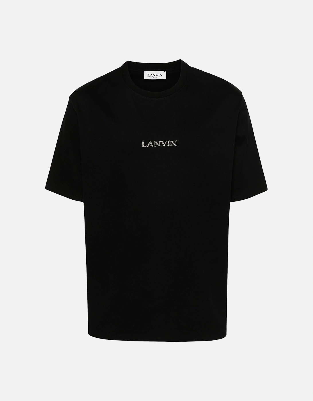 Embroidered Small Logo T-Shirt in Black, 6 of 5