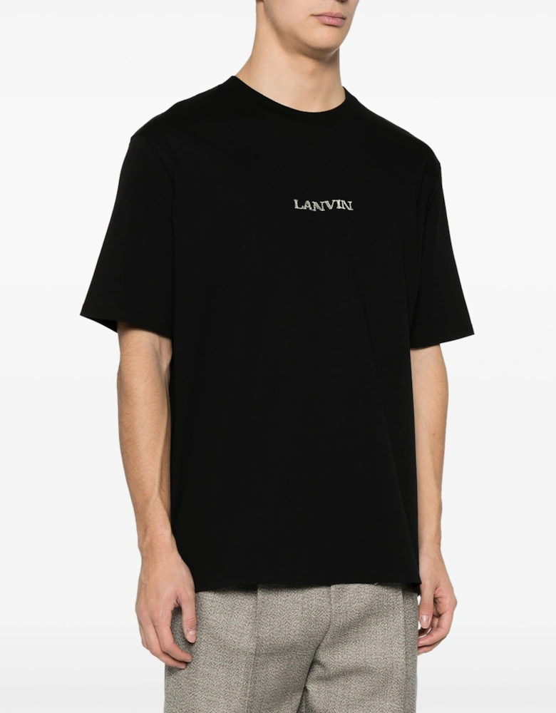 Embroidered Small Logo T-Shirt in Black