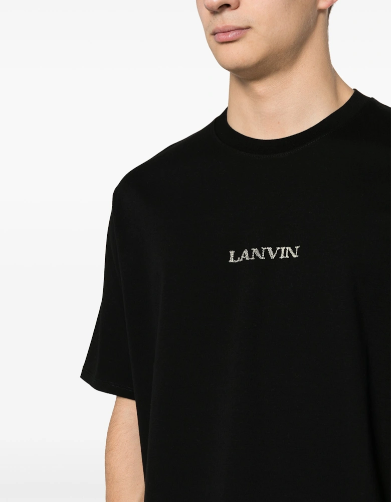 Embroidered Small Logo T-Shirt in Black