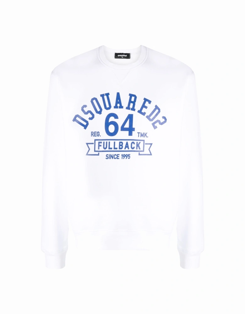 FullBack 64 Printed Logo Sweatshirt in White