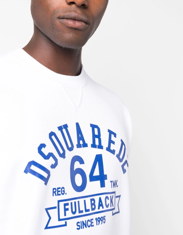 FullBack 64 Printed Logo Sweatshirt in White