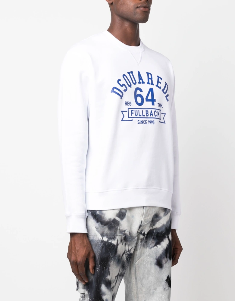 FullBack 64 Printed Logo Sweatshirt in White