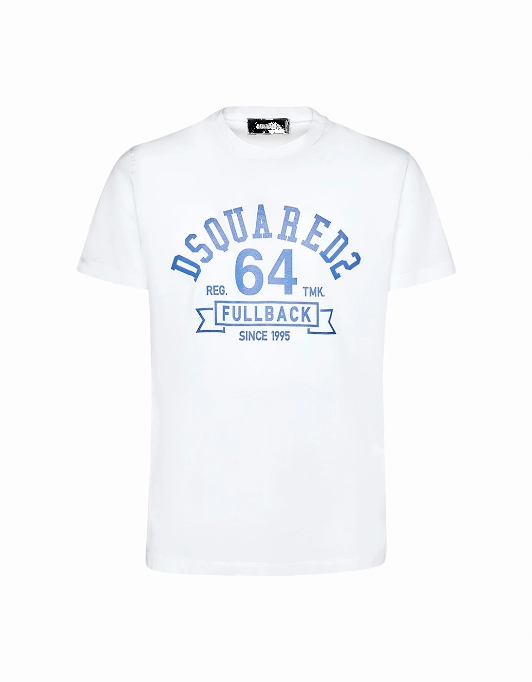 FullBack 64 Logo Printed T-Shirt in White, 6 of 5