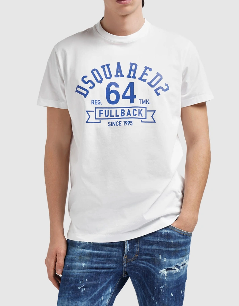 FullBack 64 Logo Printed T-Shirt in White