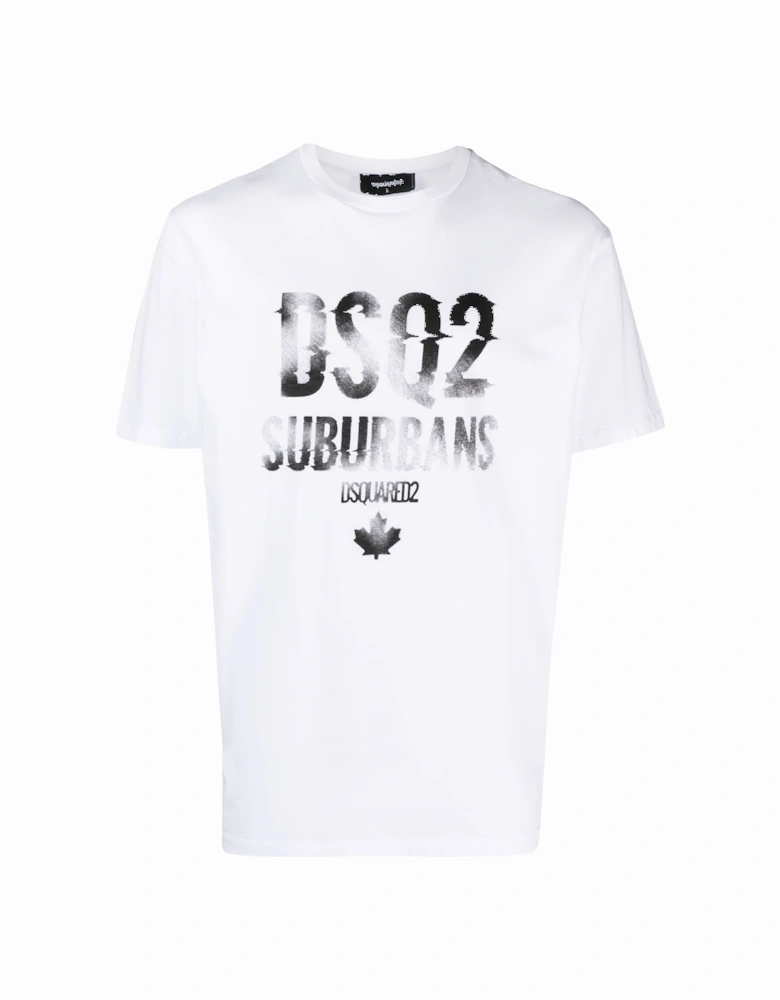 Suburbans Printed Logo T-Shirt in White