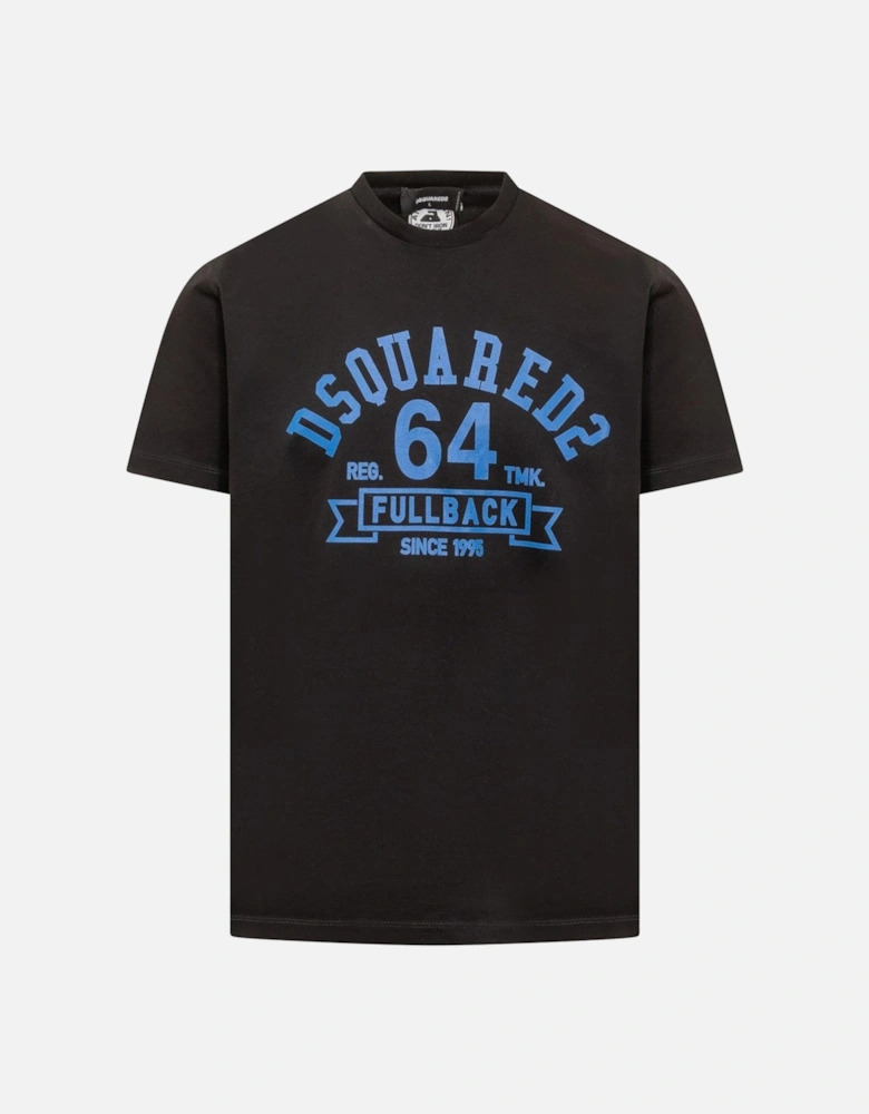 FullBack 64 Logo Printed T-Shirt in Black