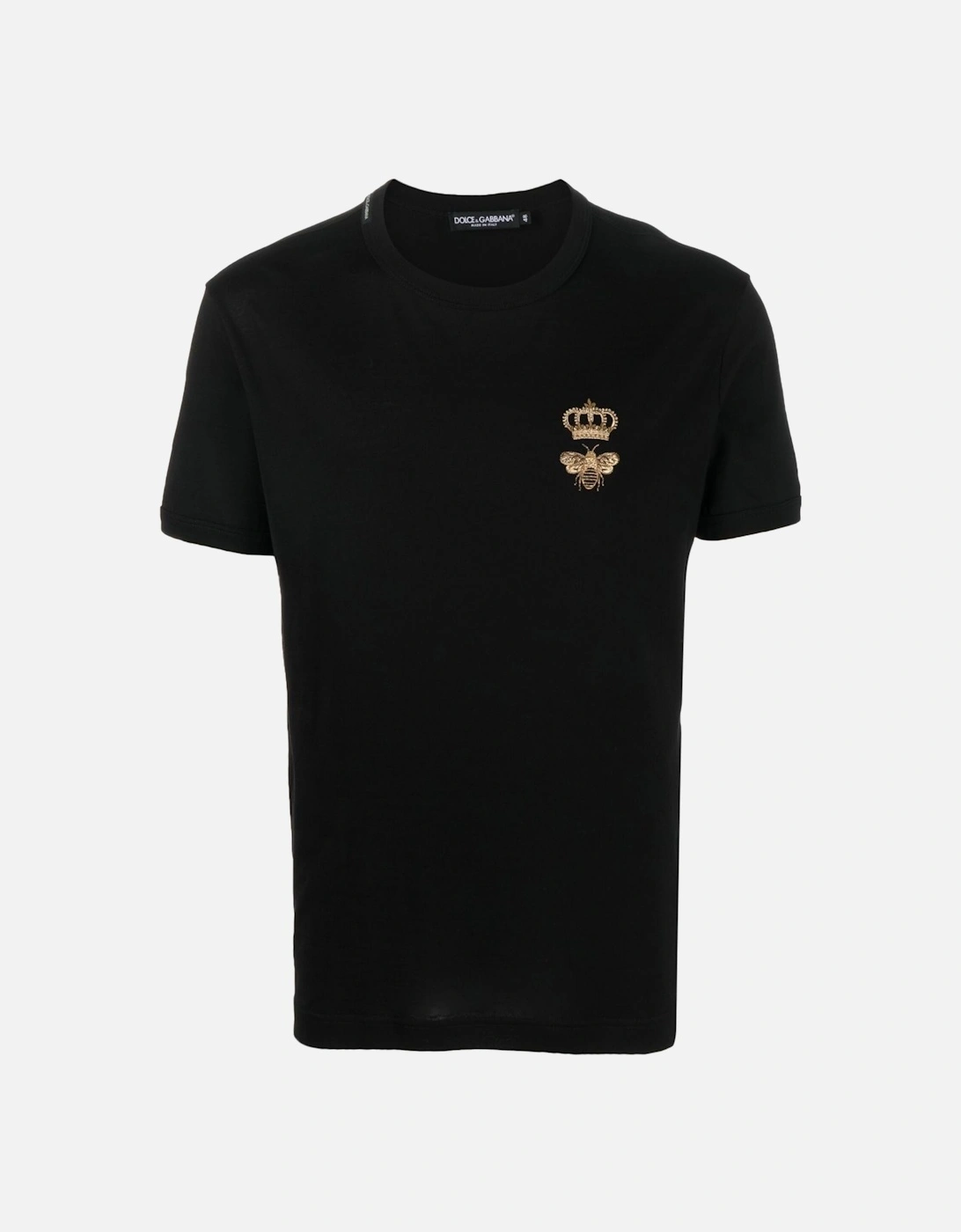 Embroidered Pique T-Shirt in Black, 6 of 5